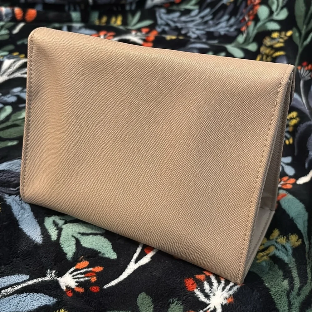 Elegant Tan True Botanicals makeup cosmetic tote bag
